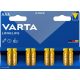 Elem, AAA mikro, 8 db, VARTA Longlife (VELEAAA8)