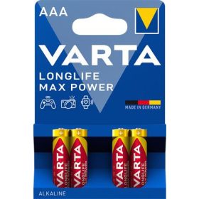 Elem, AAA mikro, 4 db, VARTA Longlife Max Power (VEMTAAA4)
