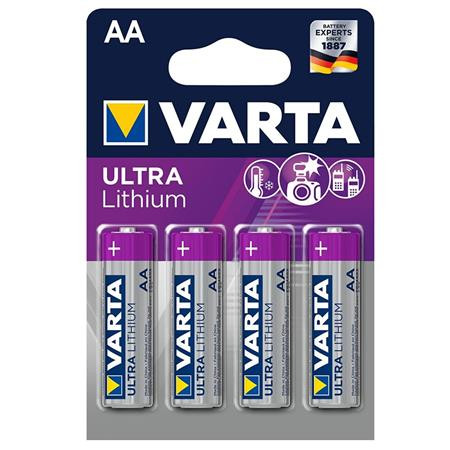 Elem, AA ceruza, 4 db, lítium, VARTA Ultra Lithium (VEULAA4N)