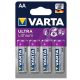 Elem, AA ceruza, 4 db, lítium, VARTA Ultra Lithium (VEULAA4N)