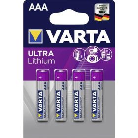   Elem, AAA mikro, 4 db, lítium, VARTA Ultra Lithium (VEULAAA4N)