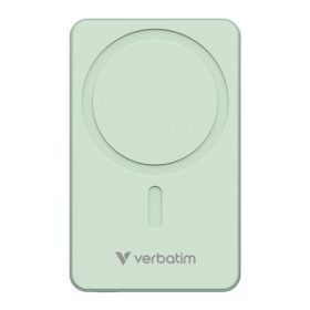   Power bank, mágneses (vezeték nélküli), 10.000mAh, VERBATIM Charge n Go Essentials, zöld (VHA32228)