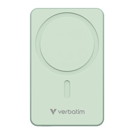 Power bank, külső akkumulátor, vezeték nélküli, 10.000mAh, VERBATIM Charge n Go Essentials, zöld (VHA32228)