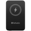 Hordozható akkumulátor, vezeték nélküli töltés, 10000 mAh, VERBATIM MCP-10, fekete (VHA32245)