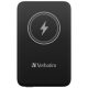 Hordozható akkumulátor, vezeték nélküli töltés, 10000 mAh, VERBATIM MCP-10, fekete (VHA32245)