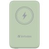 Hordozható akkumulátor, vezeték nélküli töltés, 10000 mAh, VERBATIM MCP-10, zöld (VHA32246)