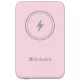 Power bank, mágneses (vezeték nélküli), 10.000mAh, VERBATIM MCP-10, rózsaszín (VHA32248)