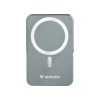 Power bank, külső akkumulátor, mágneses (vezeték nélküli), 10.000mAh, kitámasztó, VERBATIM Charge n Go, szürke (VHA32268)