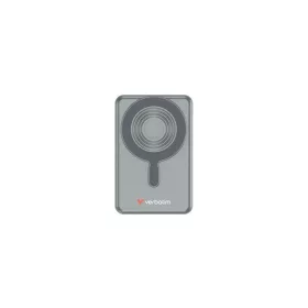   Power bank, mágneses (vezeték nélküli), 2 kábeles, kijelzővel, 10.000mAh, VERBATIM Charge n Go, szürke (VHA32272)
