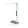 Asztali lámpa, LED, szabályozható, Qi töltővel, USB, HOME, fehér (VLMLA10Q)