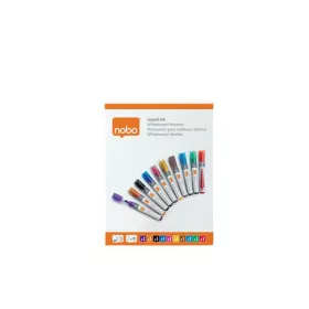   Táblamarker, folyékonytintás, kúpos, 1-3 mm, NOBO, vegyes színek (VN5381)