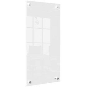   Üzenőtábla, üveg, fali, keskeny, 30x60 cm, NOBO Home, fehér (VN5603)