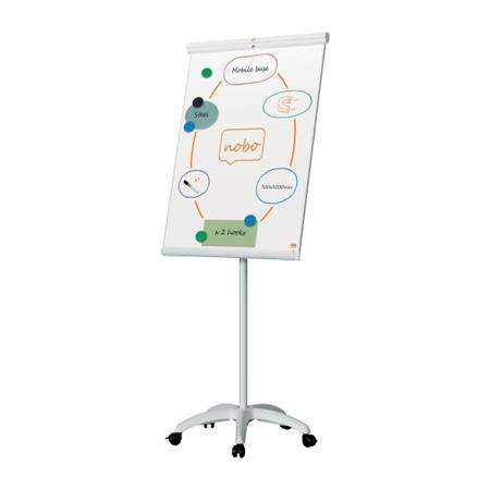 Flipchart tábla, mobil, mágneses felület, 70x100 cm, EcoLabel, NOBO Premium Plus, fehér (VN5702)