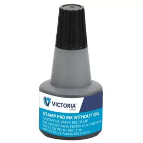 Bélyegzőfesték, 30 ml, VICTORIA OFFICE, fekete (VOBFF)