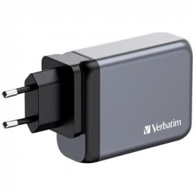   Hálózati töltő, 2xUSB-C PD (100W), USB-C PD (65W), USB-A QC 3.0, EU/UK/US, GaN, VERBATIM (VT32202)