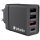Hálózati töltő, 1xUSB-C PD (20W), USB-A QC 3.0, 2xUSB-A (10W), VERBATIM, fekete (VT49700)