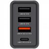 Hálózati töltő, 1xUSB-C PD (20W), USB-A QC 3.0, 2xUSB-A (10W), VERBATIM, fekete (VT49700)