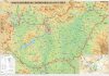 Könyökalátét, kétoldalas, STIEFEL Magyarország domborzata/ Kárpát medence domborzata  (VTK01)