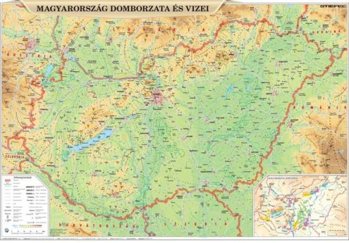 Könyökalátét, kétoldalas, STIEFEL Magyarország domborzata/ Kárpát medence domborzata  (VTK01)