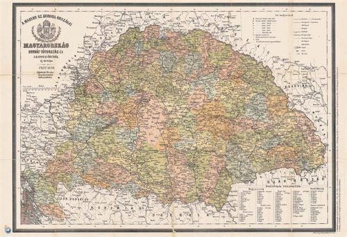 Könyökalátét, kétoldalas, STIEFEL, Antik Magyarország 1876/Magyarország járásai (VTK20)