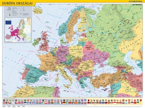 Könyökalátét, kétoldalas, STIEFEL, Európa országai/Európa gyerektérkép (VTK24)
