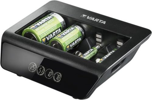 Elemtöltő, univerzális AA/AAA/C/D/9V, LCD kijelző, VARTA Universal (VTL19)