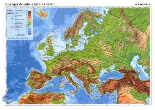 Tanulói munkalap, A4, STIEFEL Európa közigazgatása / Európa domborzata (VTM21)