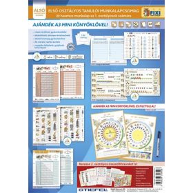   Tanulói munkalap csomag, 5 munkalap, 1 alátét, filc, STIEFEL I. osztály (VTMCS01U)