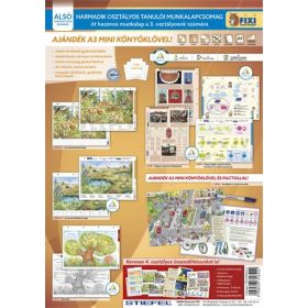   Tanulói munkalap csomag, 5 munkalap, 1 alátét, filc, STIEFEL III. osztály (VTMCS03U)