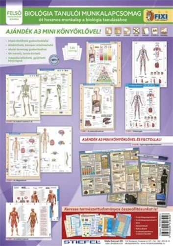 Tanulói munkalap csomag, 5 munkalap, 1 alátét, filc, STIEFEL Biológia (VTMCS05U)