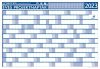Éves tervező és projekt naptár, kétoldalas, fémléces, kék színű filctollal, 70x100 cm, 2024 évi, STIEFEL (VTPOSNAP)