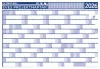 Éves tervező és projekt naptár, kétoldalas, fémléces, kék színű filctollal, 70x100 cm, 2027 évi, STIEFEL (VTPOSNAP)