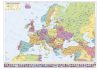 Kaparós Európa országai térkép, 78x57 cm, STIEFEL, arany bevonat (VTSKE)