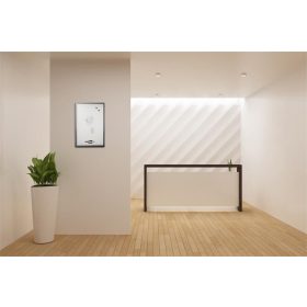   Üzenőtábla, ezüst, mágneses, 60x40 cm, fekete fa keret, VICTORIA VISUAL, Travel (VVBT04)