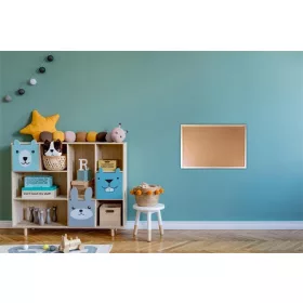   Parafatábla, kétoldalas (parafa/parafa), 40x60 cm, fa keret, VICTORIA VISUAL (VVI19)