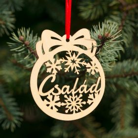   Fa karácsonyfadísz – Család 5 db, Fa karácsonyfadísz – Család 5db