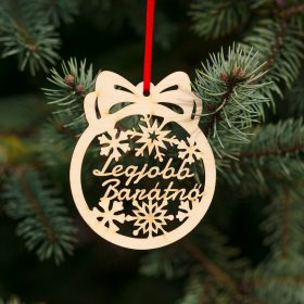   Fa karácsonyfadísz – Legjobb barátnő 5db, Fa karácsonyfadísz – Legjobb barátnő 5db