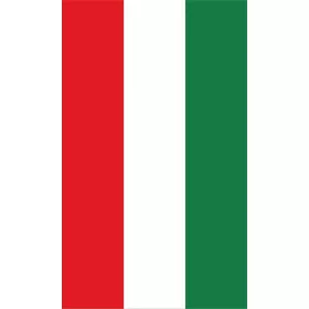   Zászló, asztali, magyar, címer nélkül, 15x25 cm (ZAM1525)