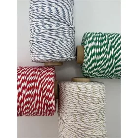   Dekorzsineg, pékzsineg, piros-fehér, pamut, 100 m, VICTORIA FACILITY (ZSNP3)