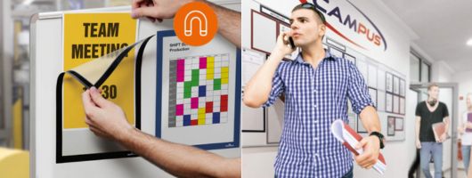 DURAFRAME® MAGNETIC infokeretek használata iskolai és irodai környezetben – gyors dokumentumcsere és rendezett információk