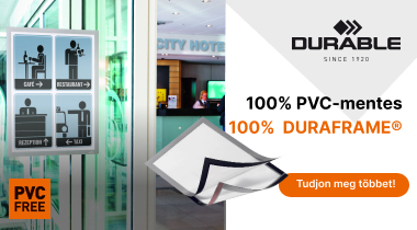 DURAFRAME öntapadó infokeret – burborékmentes rögzítés