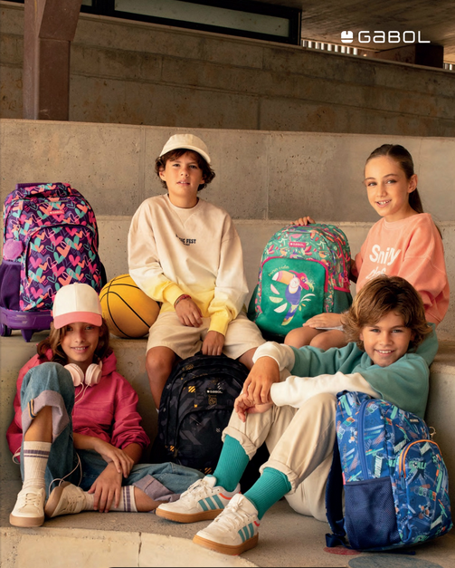  GABOL iskolatáskák 3 rekesz párnázott hátrész állítható pántok vízlepergető