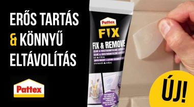 Pattex Fix & Remove ragasztó – fúrás nélkül, nyom nélkül