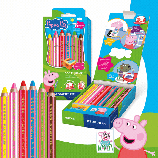STAEDTLER Noris Junior Peppa Malac kollekció STAEDTLER Noris Junior Peppa Malac rajzeszközök óvodásoknak