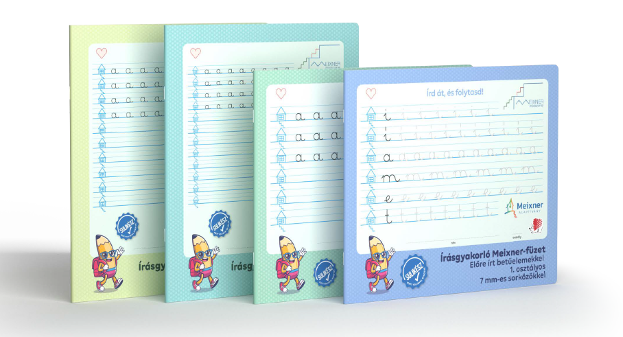 SÜNI Meixner írásgyakorló füzetek házikó szívecske speciális vonalazás 1 2 3 4 osztály
