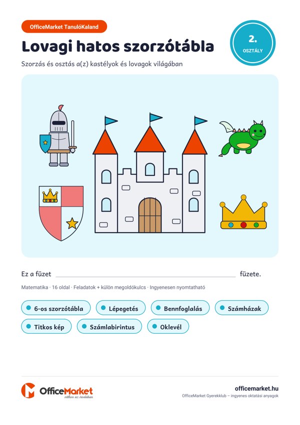 Lovagi hatos szorzótábla – borító