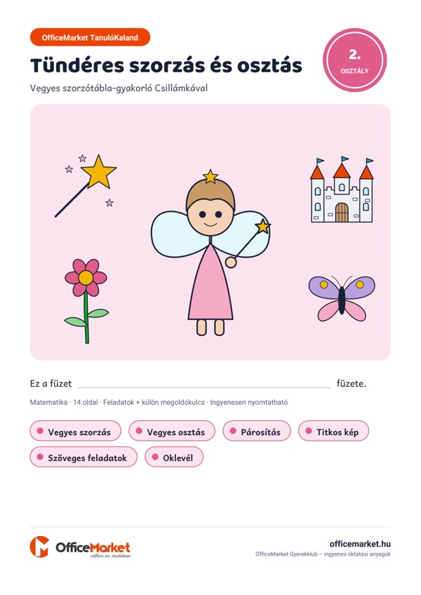 Tündéres szorzás és osztás – borító