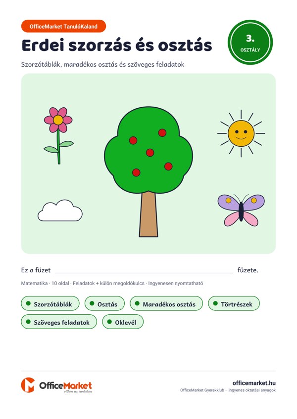Erdei szorzás és osztás – borító