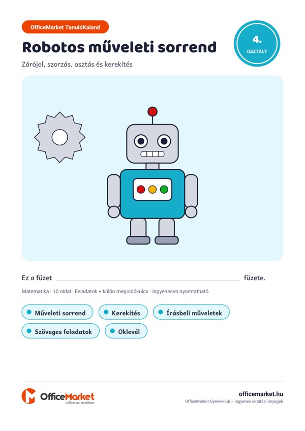 Robotos műveleti sorrend – borító