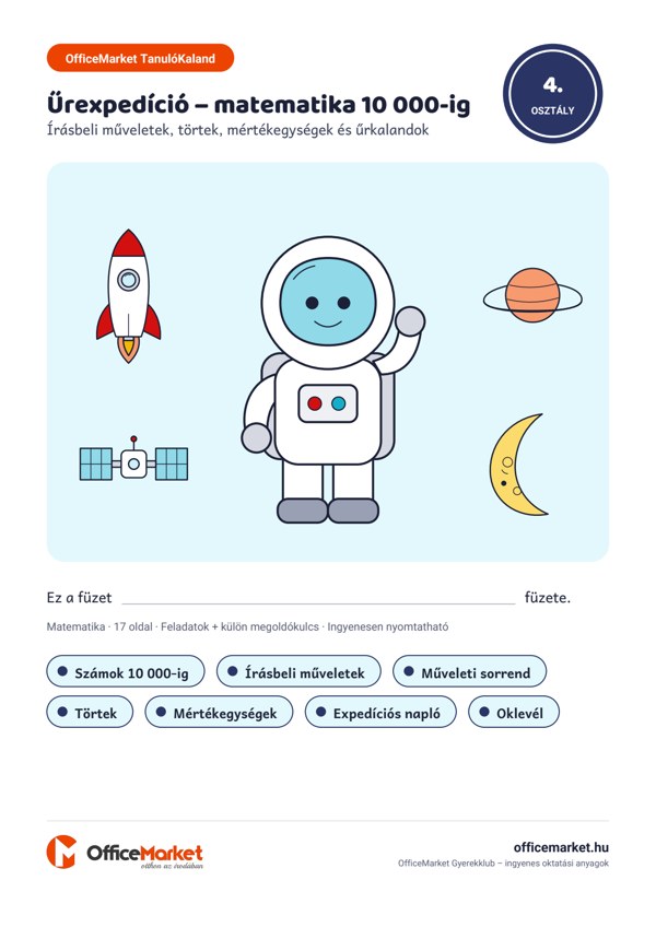 Űrexpedíció – matematika 10 000-ig – borító